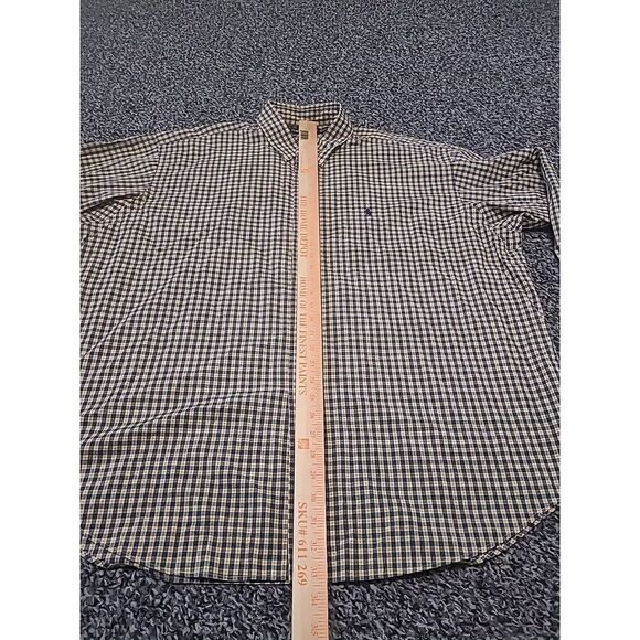 Ralph Lauren Shirt Mens XXL 2XL Yellow Blue Plaid Blake Two-Ply Cotton - Picture 6 of 7